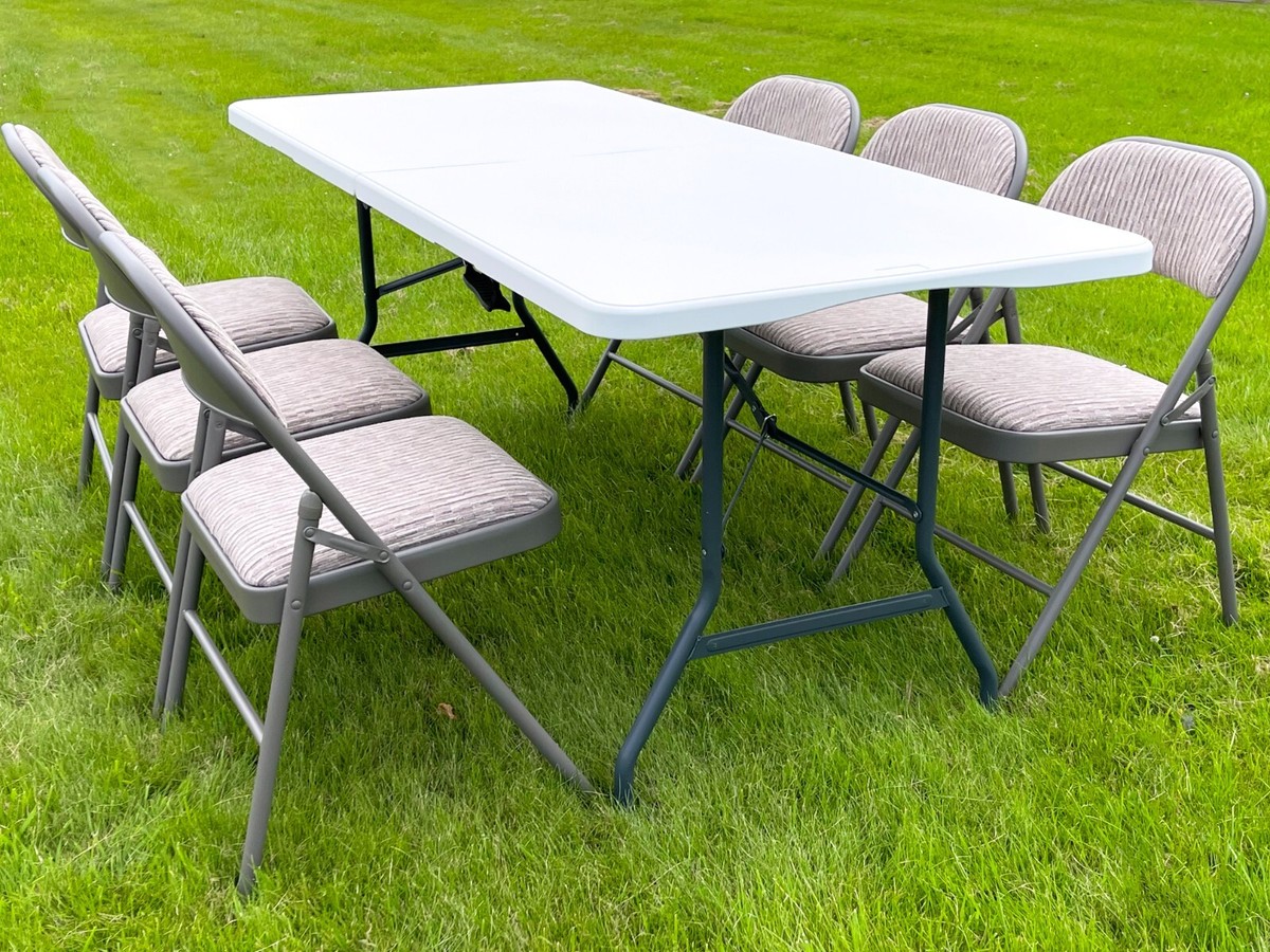 Folding Tables + Chairs (10 tables, 80 chairs)